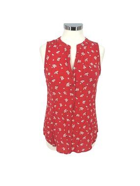 Market & Spruce Floral Sleeveless Blouse Pink Size Small NWT